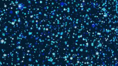 Kar taneleri ve yıldız koyu arka plan üzerinde hareket ile şenlikli animasyonlu Noel bilgisayar ekran koruyucu stilize