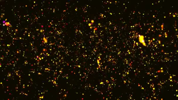 Écran de fond animé abstrait avec effet de particules clignotantes rotatives du rendu d'ordinateur de forme ronde 