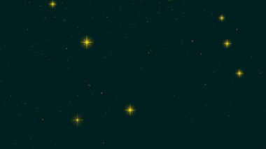 4 k çözünürlüklü karanlık alanda birçok hareketli parçacıkları ile soyut bilgisayar animasyon