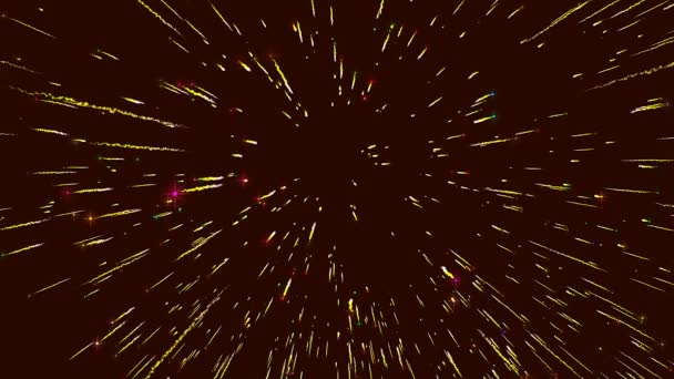 Animación Computarizada Abstracta Con Muchas Partículas Movimiento Espacio Oscuro Resolución — Vídeo de stock