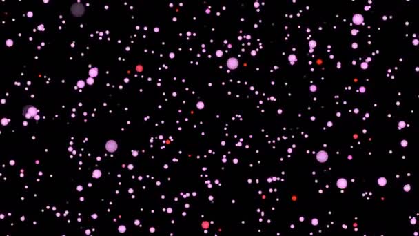 Αφηρημένη Υπολογιστή Ζωτικότητα Πολλά Κινούμενα Σωματίδια Σκοτεινό Χώρο Ανάλυση — Αρχείο Βίντεο