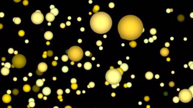 4 k çözünürlüklü karanlık alanda birçok hareketli parçacıkları ile soyut bilgisayar animasyon