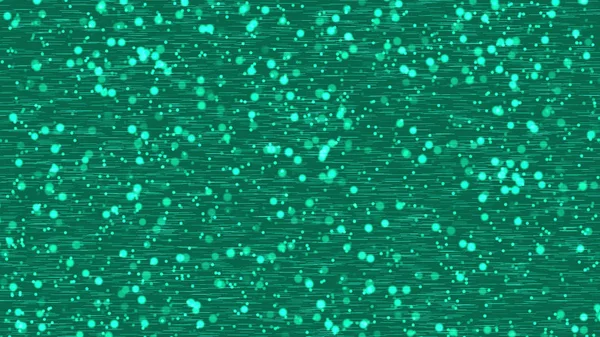 抽象绿色背景与许多微粒在空间 计算机图形例证 — 图库照片