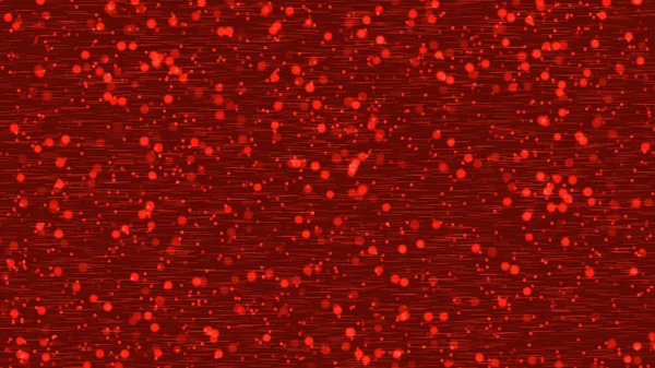 抽象红色背景与许多微粒在空间 计算机图形例证 — 图库照片
