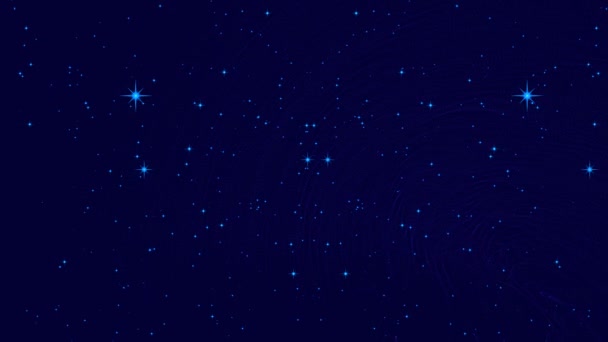 宇宙の星 暗い背景でいっぱいの未来の動きを模倣するコンピュータ グラフィックスをアニメーション化 — ストック動画