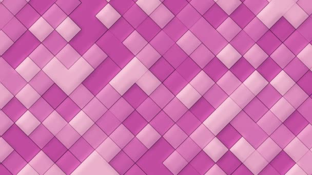 Fundo Animado Abstrato Rosa Com Retângulos Editáveis Com Uma Cor — Vídeo de Stock