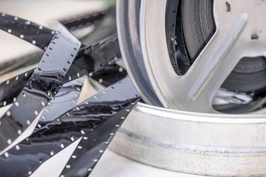 Retro film ile metal reel