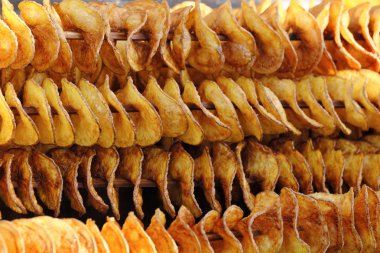 Yuvarlak patates cipsi pişmiş 