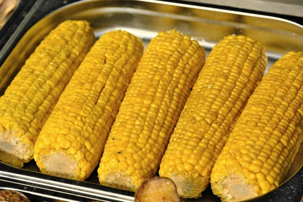 Outdoor grilled corn — Stock Photo, Image