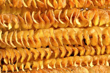 Yuvarlak patates cipsi pişmiş 