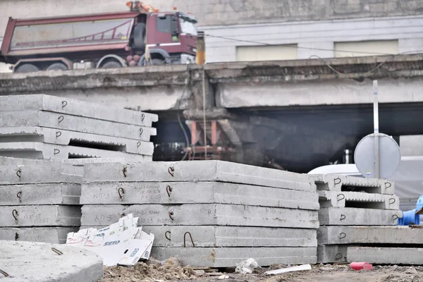 Демонтаж старого аварійного мосту — стокове фото