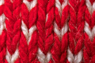 El örme yün örme kumaş yakın çekim