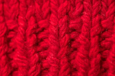 El örme yün örme kumaş yakın çekim