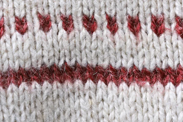 Hand-gebreide wol gebreide stof close-up — Stockfoto