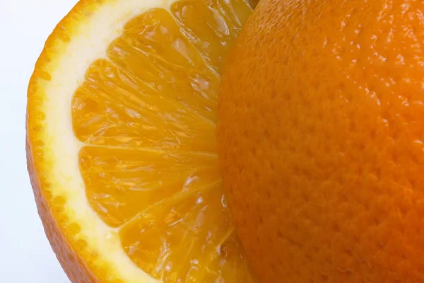 Corte maduro naranja dulce primer plano —  Fotos de Stock