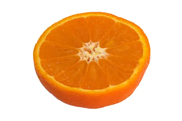 Cítricos de mandarina en rodajas sobre fondo blanco —  Fotos de Stock
