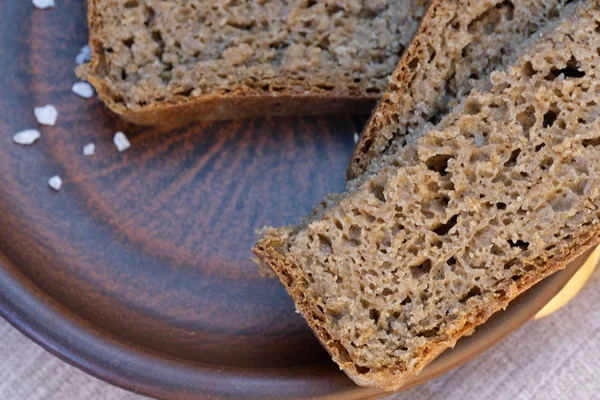 블랙 호밀 홈메이드 빵 — 스톡 사진