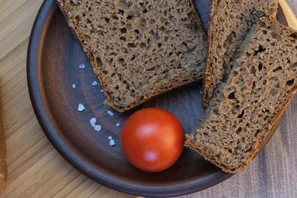 Pane fatto in casa di segale nero — Foto Stock