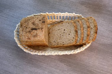 Ev yapımı çavdar buğday ekmeği pişmiş