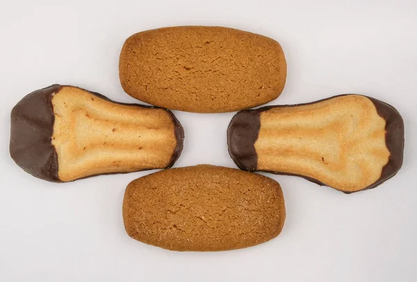 Verschiedene Shortbread Teig Kekse — Stockfoto