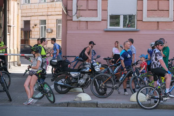 Cyklistická jízda na Ukrajině, Kyjevské 1. června 2019 — Stock fotografie