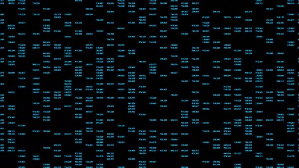 Sfondo Astratto Animato Con Numeri Tre Cifre Casuali Movimento Con — Video Stock