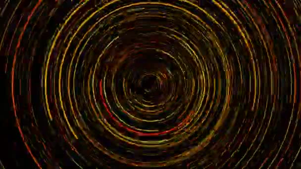 Abstract Animated Screen Saver Transition Video Illustration Concentric Rings Black — Stock Video
