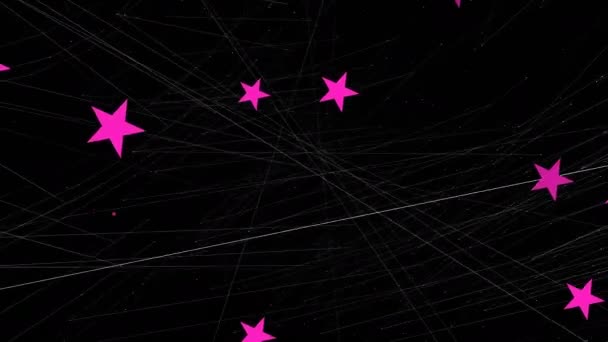 Abstrait Économiseur Écran Animé Illustration Vidéo Transition Avec Des Étoiles — Video