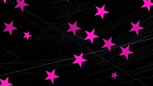 Ahorro Pantalla Animado Abstracto Ilustración Video Transición Con Estrellas Sobre — Vídeo de stock