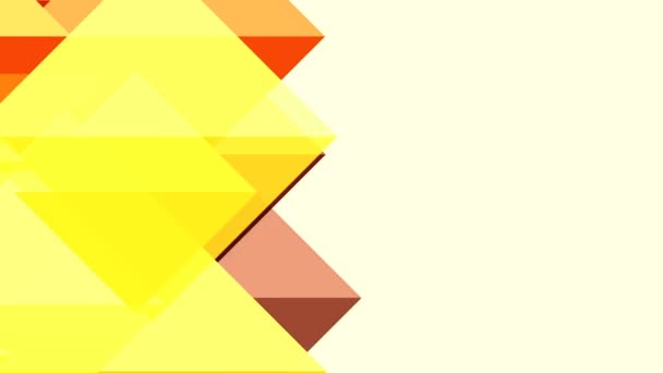 Художественная Геометрическая Анимация Коричневые Квадраты Двигаются Медленно Сверху Вниз Желтом — стоковое видео