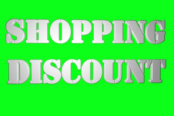 Две надписи SHOPPING и DISCOUNT — стоковое фото