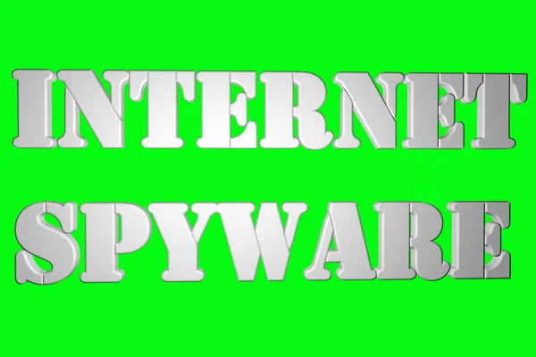 Duas inscrições INTERNET e SPYWARE — Fotografia de Stock