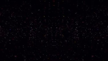 Karanlık bir arka plan bilgisayarda çok sayıda parçacık hareketli soyut bir karanlık arka plan kozmik animasyon kroki 3d render oluşturulan