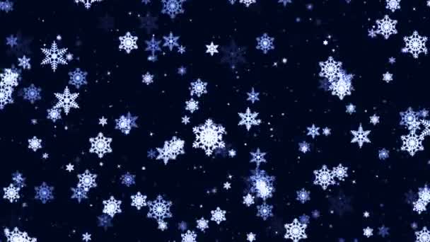 Esquisse Animation Hivernale Noël Fond Abstrait Avec Des Flocons Neige — Video