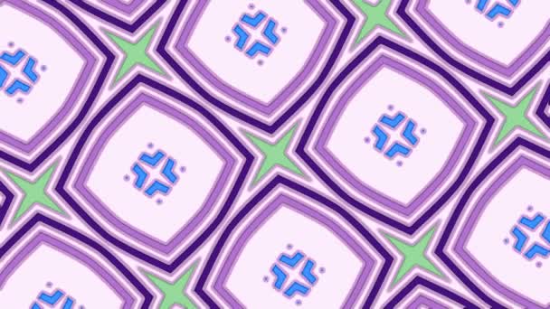Magnifique clip vidéo d'animation couleur avec des motifs kaléidoscopiques avec la possibilité d'une boucle sans fin 