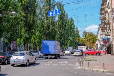 Kiev merkezinde Yaz cityscape sokak