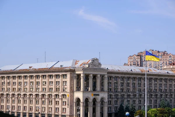Independence Square zomer Cityscape van Kiev — Stockfoto