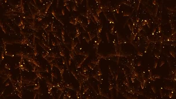 Abstrait ordinateur animé fond de couleur avec de nombreuses particules clignotant dans un espace sans fin sombre, haute résolution rendu 4k 