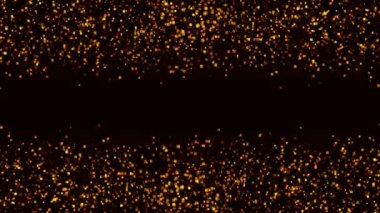 Metin için merkezi yatay şerit kopyalama alanı ile hareketli parçacıklar ile renkli animasyonlu soyut arka plan, şekil deseni 4k