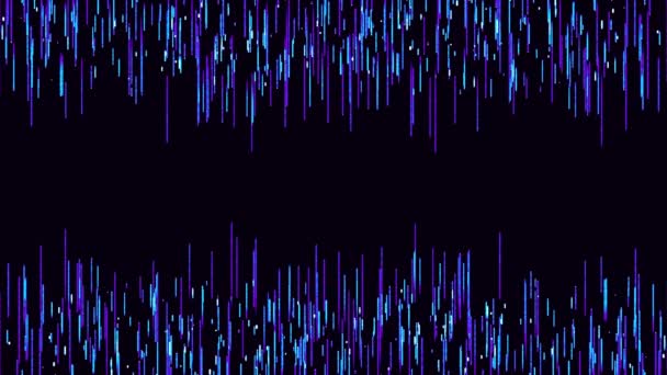 텍스트 4K에 줄무늬 공간이있는 움직이는 입자가있는 애니메이션 — 비디오