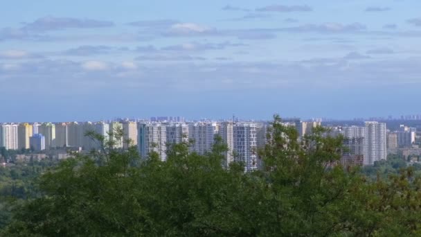 Videoskizze Eines Panoramaüberblicks Über Das Linke Ufer Des Dnjepr Der — Stockvideo