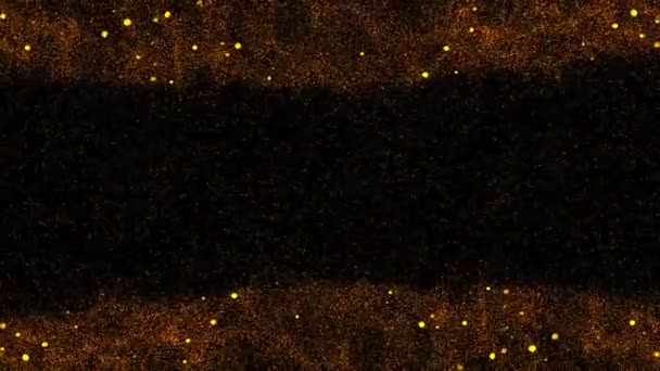 Abstrakte Computersimulation Mit Vielen Teilchen Unendlichen Raum Zwei Feurige Teilchenhaufen — Stockvideo