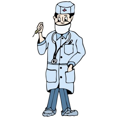 Tıp doktoru karikatür çizim 