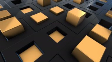 Işıklandırmalı 3d arkaplan ve delikli panelden çekilebilir kare çubuklu gölgeler