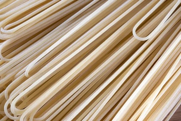 Fondo Alimenticio Macro Foto Pasta Larga Hecha Harina Trigo Blanco — Foto de Stock