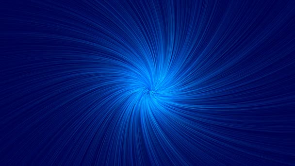 Анимированный Абстрактный Фон Голубыми Изогнутыми Многочисленными Лучами Виде Перьев — стоковое видео