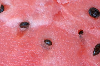 Olgun kırmızı sulu tatlı karpuz sebze arka plan makro fotoğrafçılık