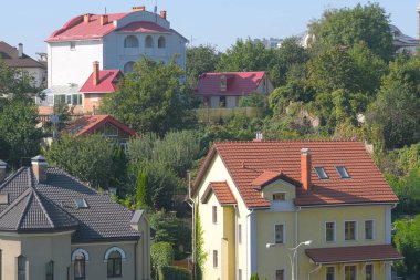 Yerleşim yerleri Kiev, Pechersk, Botanik Bahçesi manzaralı, 22 Eylül 2020