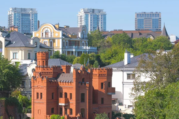 Residential Buildings Kiev Pechersk View Botanical Garden Filmed September 2020 — Stock Photo, Image