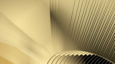 Yüksek çözünürlüklü doğrusal ilişkilendirme bilgisayar ekran koruyucusu ile birlikte üç boyutlu altın tonlarda soyut resim